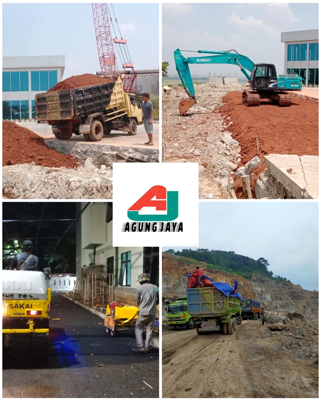 Agung Jaya Jasa Pengaspalan, Urugan Tanah, Cut and Fill